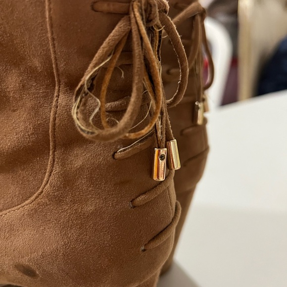 Aldo Brown Lace-Up Suede Boots - Picture 7 of 12